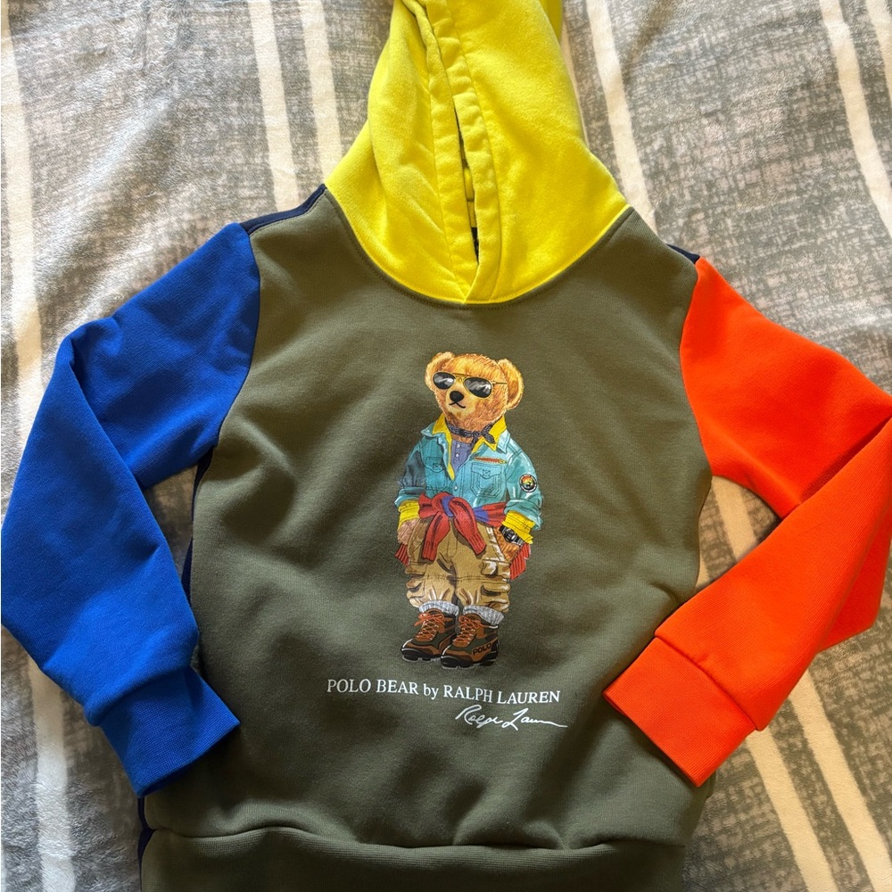 Ralph Lauren Colorblock Bear Hoodie